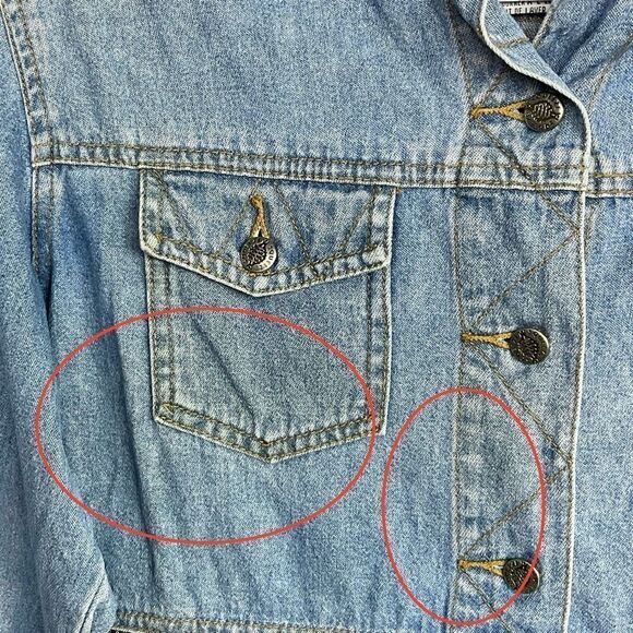 Squeeze Jeans Vintage Denim Mixed Media Long Sleeve Dress Media - Picture 2 of 6